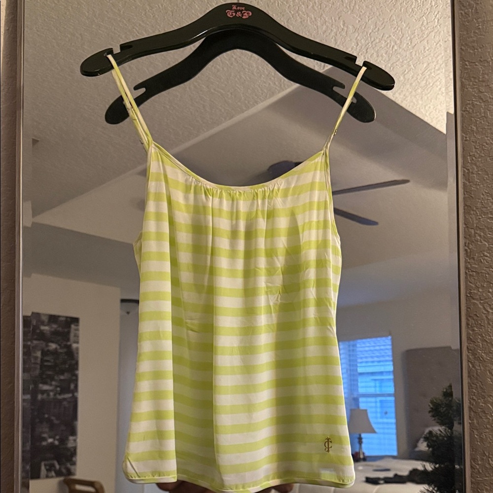 Juicy Couture Yellow and White Striped Camisole